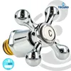 A close-up studio shot of a chrome faucet handle with a white insert marked with 'C'. Produktbild-Vorschau