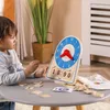 VIGA Drewniany Zegar Nauka Zegara  Czasu Montessori Podgląd zdjęcia produktu 6