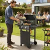 Outsunny Gasgrill 5,4 KW 2 Brenner BBQ Grillwagen inkl Produktbild-Vorschau 2