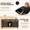 A marketing image showcasing a cat litter mat and a cat cabinet. Anteprima dell’immagine prodotto