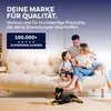 A family and their dog relaxing on a couch in a living room. Produktbild-Vorschau