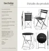 Ensemble table et chaises bistrot Frieda, pliable pour 2 Voir les images du produit 6
