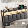 INONEFT Boxspringbett 90x200 cm,LED Einzelbett Polsterbett Produktbild-Vorschau 4