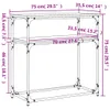 vidaXL Konzolový stůl černý 75x35,5x75 cm Dřevěný materiál Náhled obrázku produktu 7