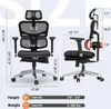 Chaise de bureau ergonomique Pro avec repose-pieds - Chaise Voir les images du produit 8