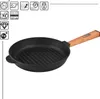 Ø28cm Grillpfanne Gusseisen Induktion Holzgriff Bratpfanne Produktbild-Vorschau 7