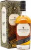 A bottle of Cotswolds Single Malt Whisky and its decorative packaging. Produktbild-Vorschau