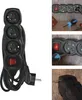 Prodlužovací kabel 5 m / 3 zásuvky / s vypínačem / černý / PVC / 1 mm2 Náhled obrázku produktu
