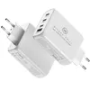 Two white USB-C GaN chargers are shown at an angle against a white background. Produktbild-Vorschau