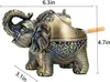 Windfester Vintage Metall Elefant Aschenbecher mit Deckel Produktbild-Vorschau 5