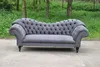 Dreisitzer Design Couch Grau Polster Sitz Textil Sofa 3 Produktbild-Vorschau 1
