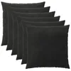 vidaXL Kissenbezug 6 pcs HEERLEN Schwarz 55 x 55 cm Samt Produktbild-Vorschau 1