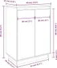 vidaXL Szafka na buty 60x35x80 cm lite drewno sosnowe Podgląd zdjęcia produktu 8