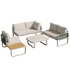 Flieks Gartenlounge-Set 4-tlg., Terassenmöbelset Produktbild-Vorschau 9
