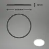 Diagrams and a product image showing a slim LED panel with dimensions. Produktbild-Vorschau