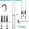 Scala telescopica in alluminio Izrielar 4,4 m argento, Anteprima dell’immagine prodotto 2