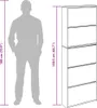 Schuhschrank mit 5 Fächern Spiegel Weiß 63×17×169,5 cm Produktbild-Vorschau 7