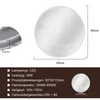 A round LED mirror with dimensions and specifications listed below. Produktbild-Vorschau