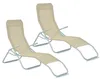 Aga 2x Chaise longue de jardin SIESTA Beige Voir les images du produit 1