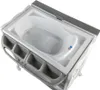 A baby changing table with an integrated bathtub, shown from a high angle. Produktbild-Vorschau