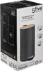 The image shows the packaging of a black dustbin with a wooden lid. Náhľad obrázku produktu