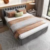 MODFU Lit rembourré 140×200en velours,lit double pour Voir les images du produit 3