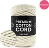 KOKONKI Premium Baumwollkordel 3 mm 100 m Hellbeige 302 für Produktbild-Vorschau 1