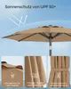 SONGMICS Sonnenschirm Ø210 cm UPF 50+ beidseitig um 30° Produktbild-Vorschau 5