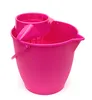 Plastik-Roß-Emmer 10 l rosa ovaal mit Wischer und Produktbild-Vorschau 1