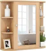 GOPLUS Spiegelschrank Holz mit einzelner Spiegeltür, Produktbild-Vorschau 1