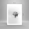 Poster - Poster ohne Rahmen - Wisent Schwarzweiß Licht - Produktbild-Vorschau 4