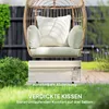 Outsunny Fauteuil en rotin en forme d'oeuf avec coussin Voir les images du produit 6