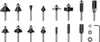 PRO Fräser-Set, gemischt, Schaft 6 mm, 15-tlg Produktbild-Vorschau 1