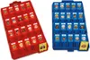 Two Guess Who? board games, one red and one blue, are shown side-by-side on a white background. Produktbild-Vorschau