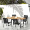 vidaXL Sedie da giardino 4 pezzi acciaio e textilene nero Anteprima dell’immagine prodotto 2