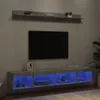 vidaXL 5-tlg. Wohnwand mit LED-Beleuchtung Betongrau Produktbild-Vorschau 2