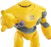 A close-up studio shot of a yellow toy robot. Produktbild-Vorschau
