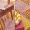 sweeek - Indoor-Teppich orange und rosa kariert Produktbild-Vorschau 3