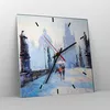 Wanduhr - Quadrat - Glasuhr - Brücke Stadt Prag - 30x30cm - Produktbild-Vorschau 4