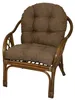 A brown rattan armchair with a cushion, shown against a white background. Podgląd zdjęcia produktu