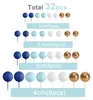 32 piezas de decoración para tartas en azul y dorado Vista previa de la imagen del producto 2