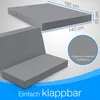 Aktivshop Klappmatratze, 140x195x15 cm, Grau, 3-teilig, Produktbild-Vorschau 2