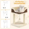 Petit arbre à chat COSTWAY, arbre à chat avec siège en Voir les images du produit 8