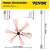 VEVOR komínový kartáč Nylonový komínový kartáč Kartáč na Náhled obrázku produktu 7