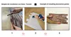 A three-panel collage showing the steps for installing decorative wall panels. Produktbild-Vorschau