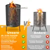 LARS360 Chauffage de piscine Baril à bois 12 L, noir Acier Voir les images du produit 8