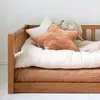 Musselin-Baumwolle Spannbettlaken 90x200 cm, Braun, mit Produktbild-Vorschau 2