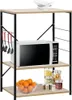 vidaXL Police na mikrovlnnou troubu Black Oak 60×39,6×79,5 Náhled obrázku produktu 2