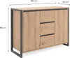 CALICOSY - Buffet 2 portes 3 tiroirs L120 cm - DENVER Voir les images du produit 11