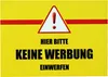 5 Aufkleber Schild Hier Bitte keine Werbung einwerfen Produktbild-Vorschau 1